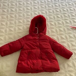 Girls red winter jacket